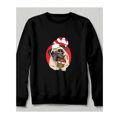 Santa, I’ve been paws-itively good this year! Sweatshirt Siyah