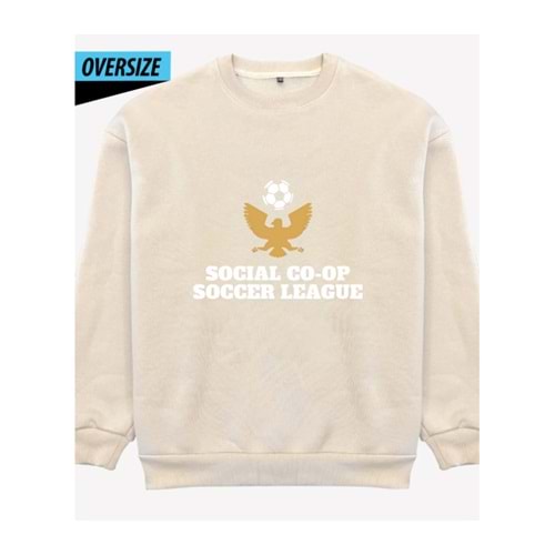 Game On Oversize Sweatshirt Bej