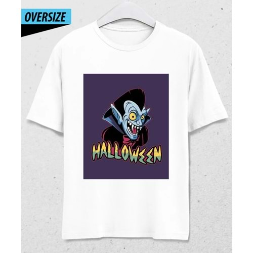 Gece Kontu Dracula Oversize Beyaz T-Shirt Beyaz