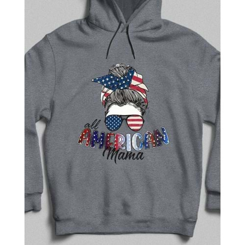 American Mama Sweatshirt Koyu Gri