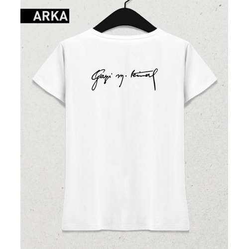 ATATÜRK Özel Tasarım Ön ve Arka Baskılı Tişört