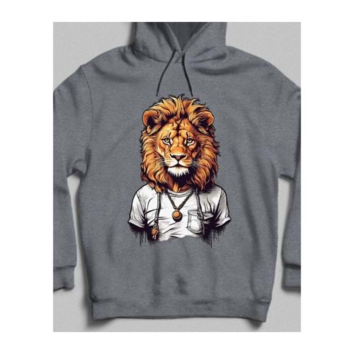 Krallara Layık Sweatshirt Koyu Gri