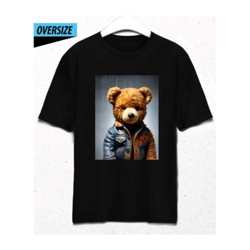 Teddy Classic – Sıcak ve Şık Bir Dokunuş Oversize T-Shirt Siyah