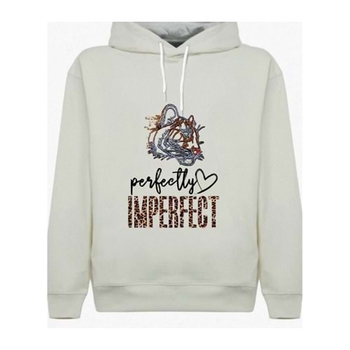 Vahşi ve Özgür: Kusursuzca Asi! Kapüşonlu Sweatshirt Bej