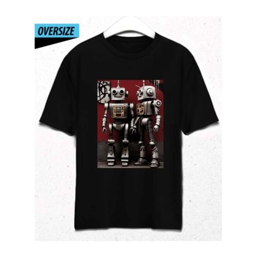 Zamansız Mekanik – Geleceğin Aşkı, Bugünün Hikayesi! Oversize T-Shirt Siyah